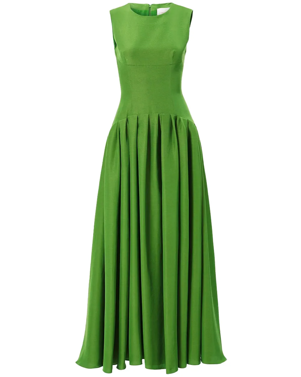 Lawn Green Drop Waist Maxi Dress